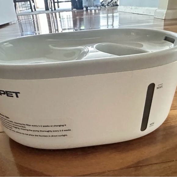 White Grey 2L/ 67oz Automatic Pet Water Fountain with Quiet Pump - Picture 5 of 11